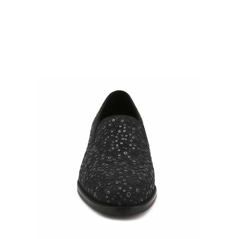 Men's Black Sequin Loafer