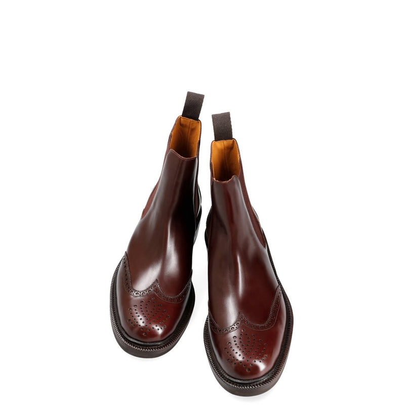 Pure Leather Wingtip Chelsea Boots For Men