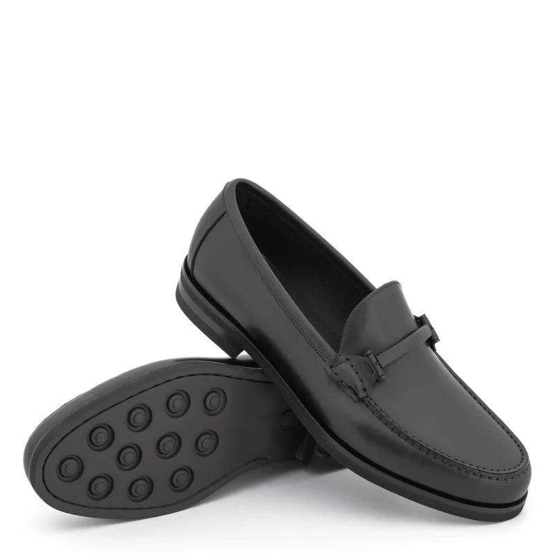 Classy Slip-On Leather Black Loafer