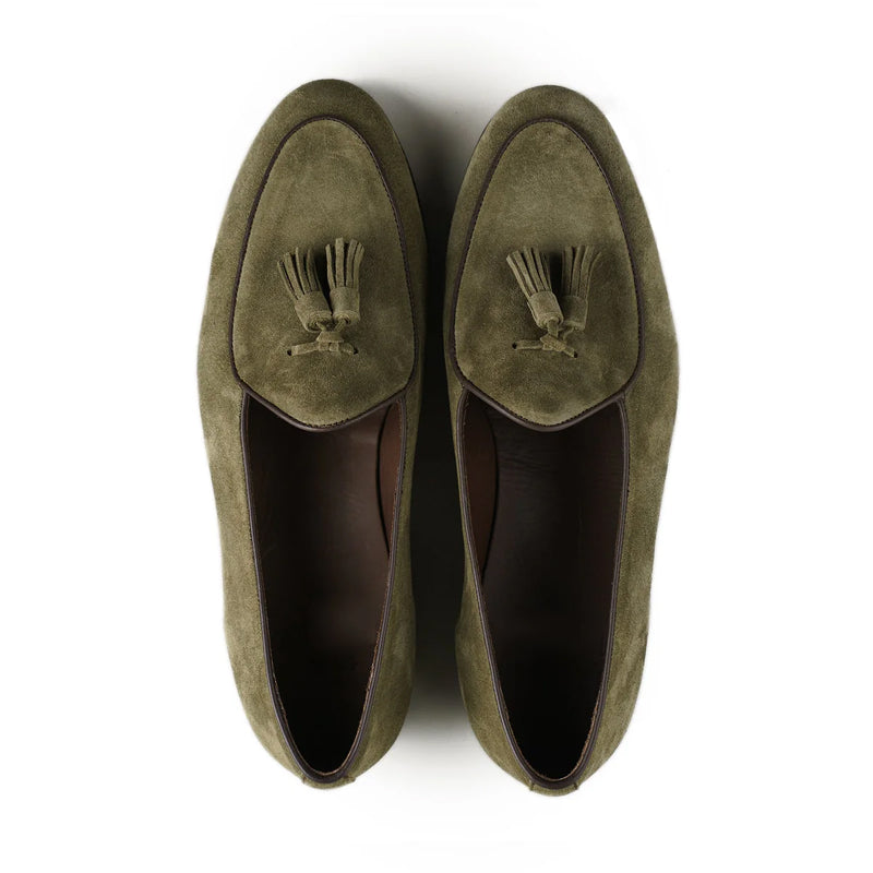 Luxury Belgian Tassel Loafer Black Shoe For Men