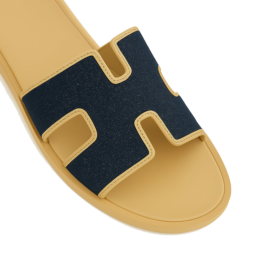 Haven Textured H Style Dual Slip-On in Canvas Blue and Grey