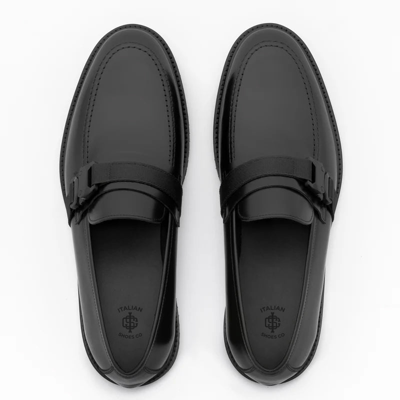 Men Round Toe Comfort Leather Loafer