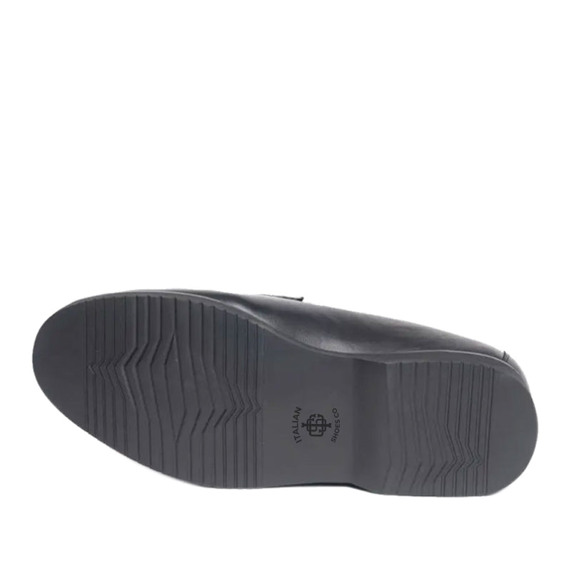 Penny Leather Slip-On Bit Loafer Black