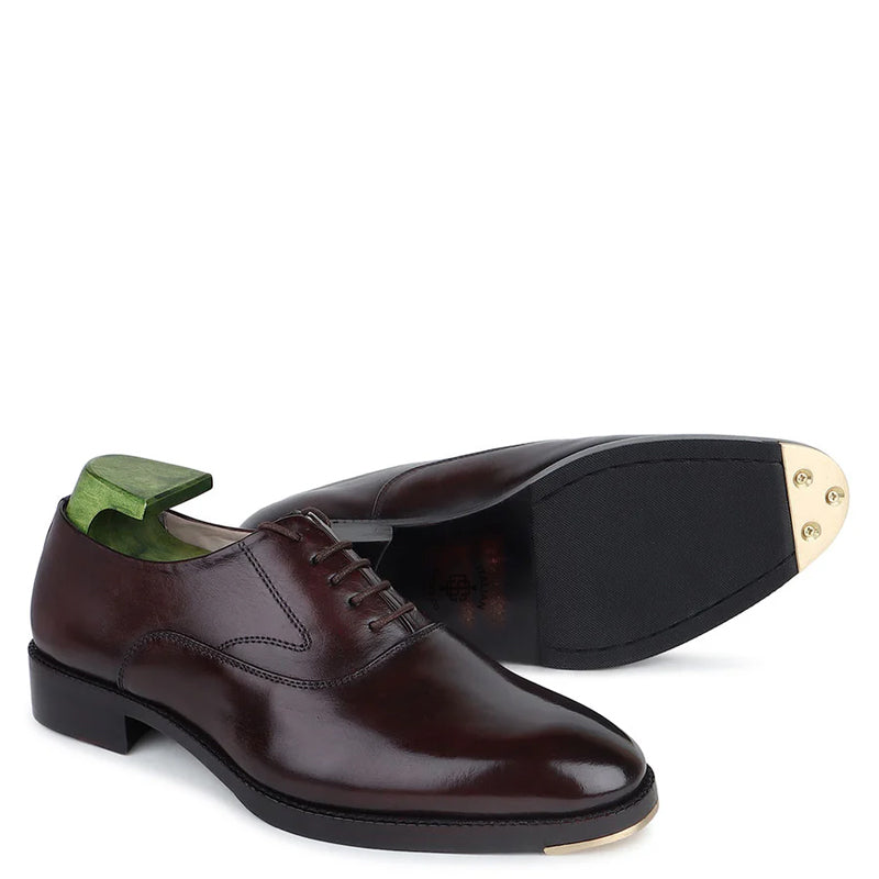 Patina Leather Formal Oxford Shoes For Men
