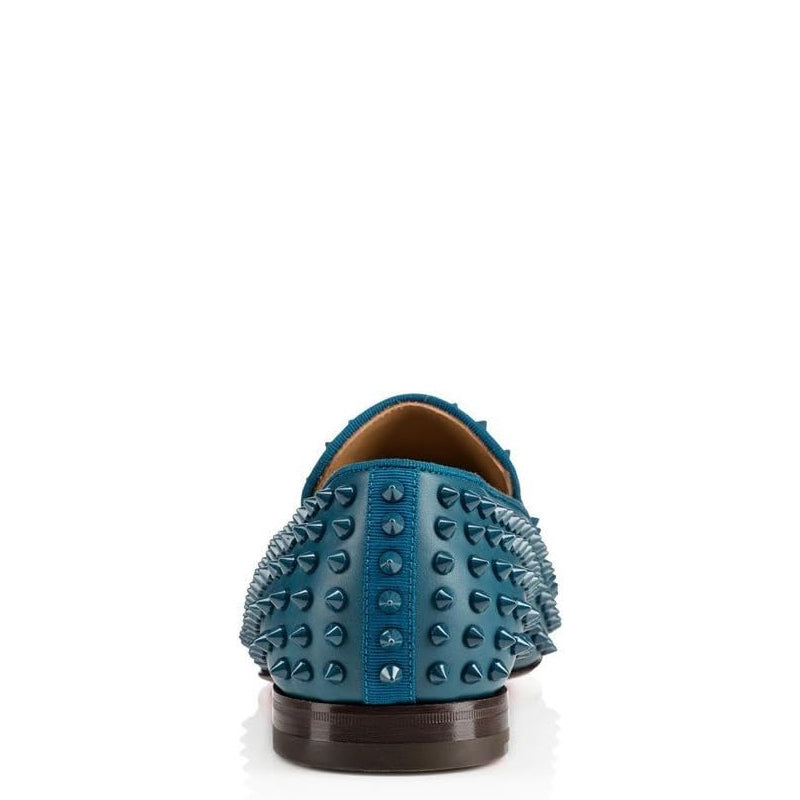 Men Suede Studded Slip On Loafers