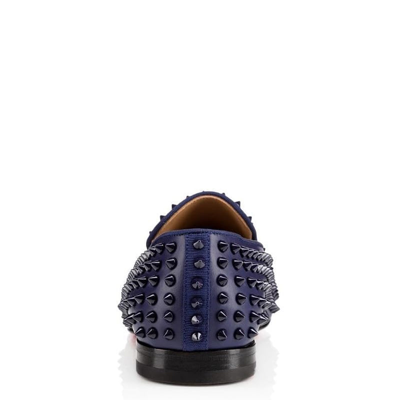 Men Suede Studded Slip On Loafers