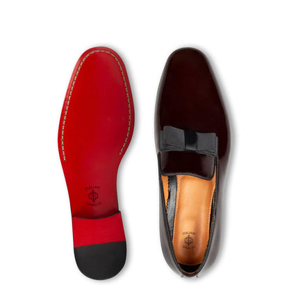 Patent Penny Solid Leather Black Loafer