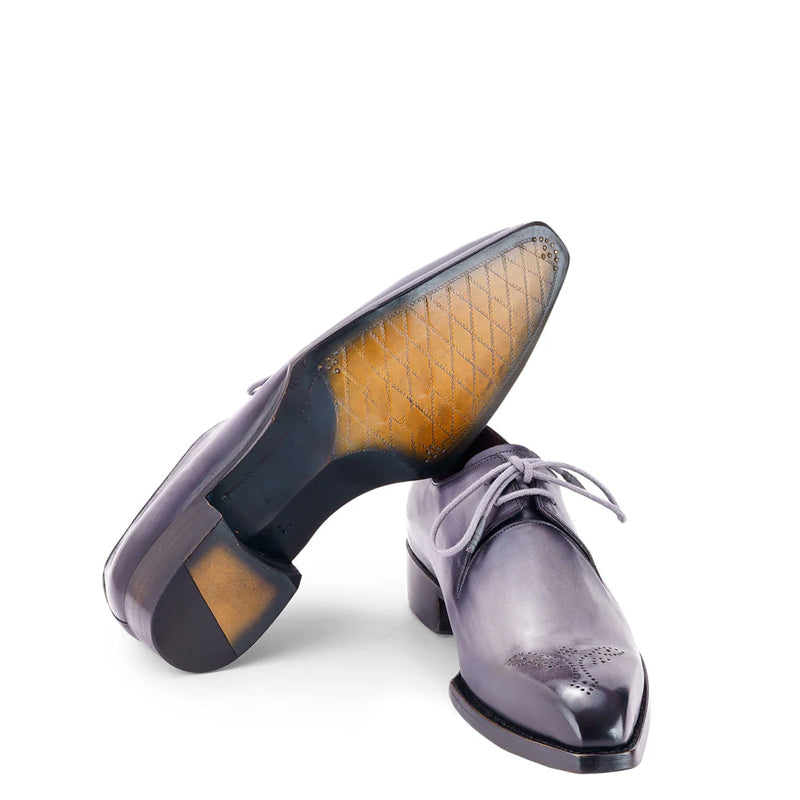 Leather Handmade Wingtip Derby Brown Shoe