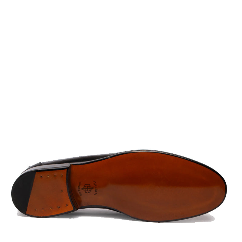 Polished Plain Leather Penny Brown Loafer For Men