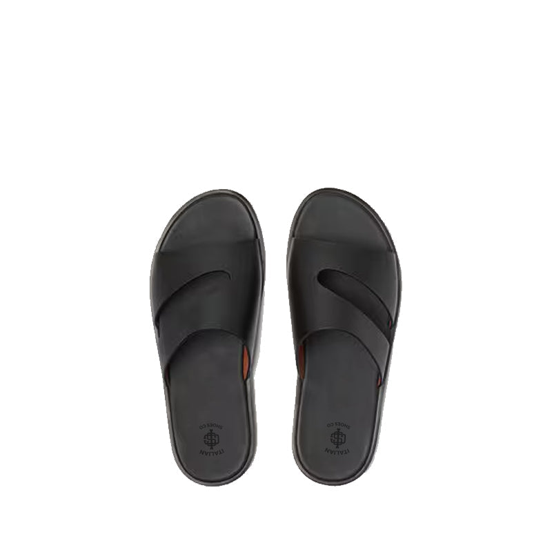 Stylish Double Strap Leather Daily Wear Slipper