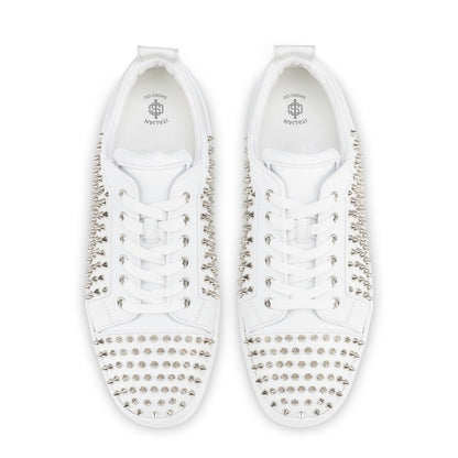 Men Casual Leather Lace-Up White Sneaker