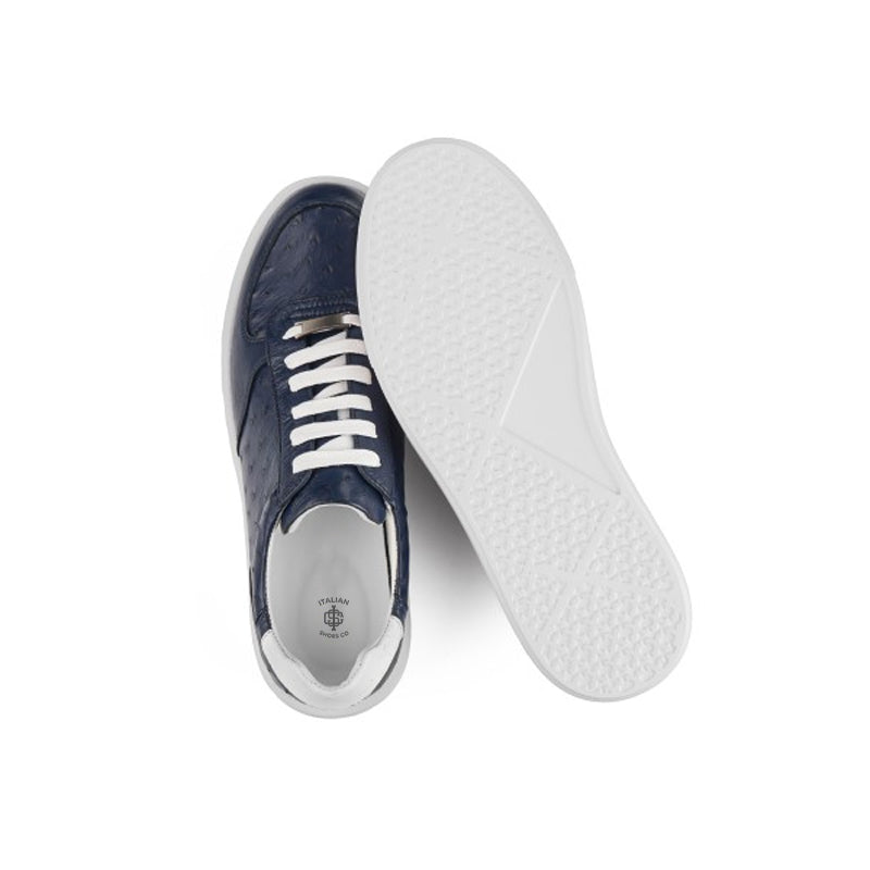 Premium Exotic Leather Blue Sneaker