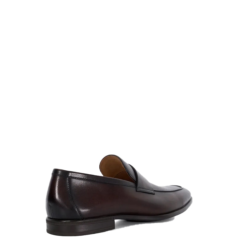 Men Solid Premium Leather Brown Loafer