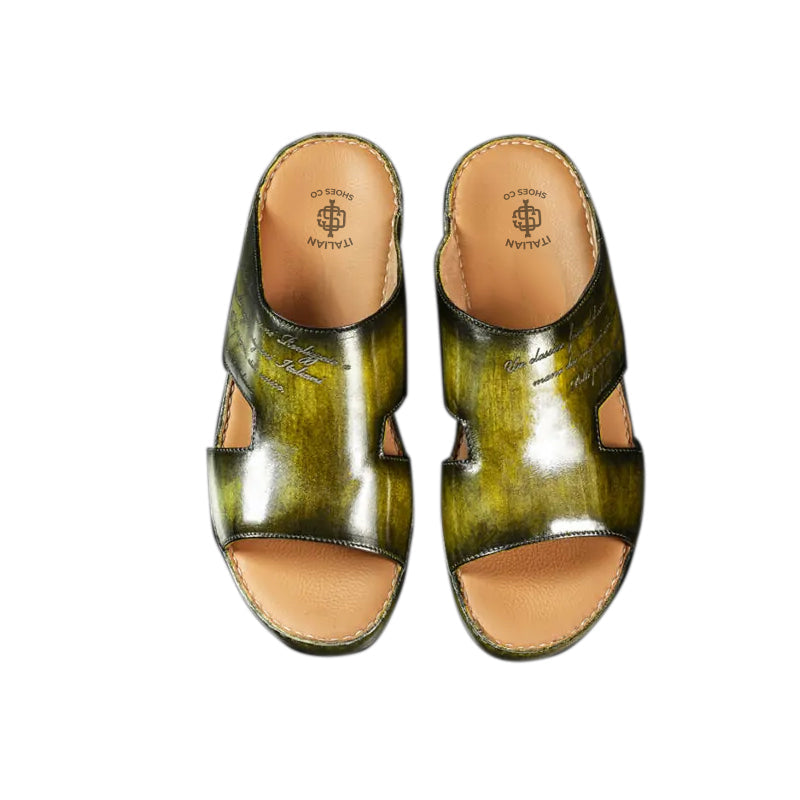 Stylish Fields Open Toe Comfort Arabic Olive Green Sandal