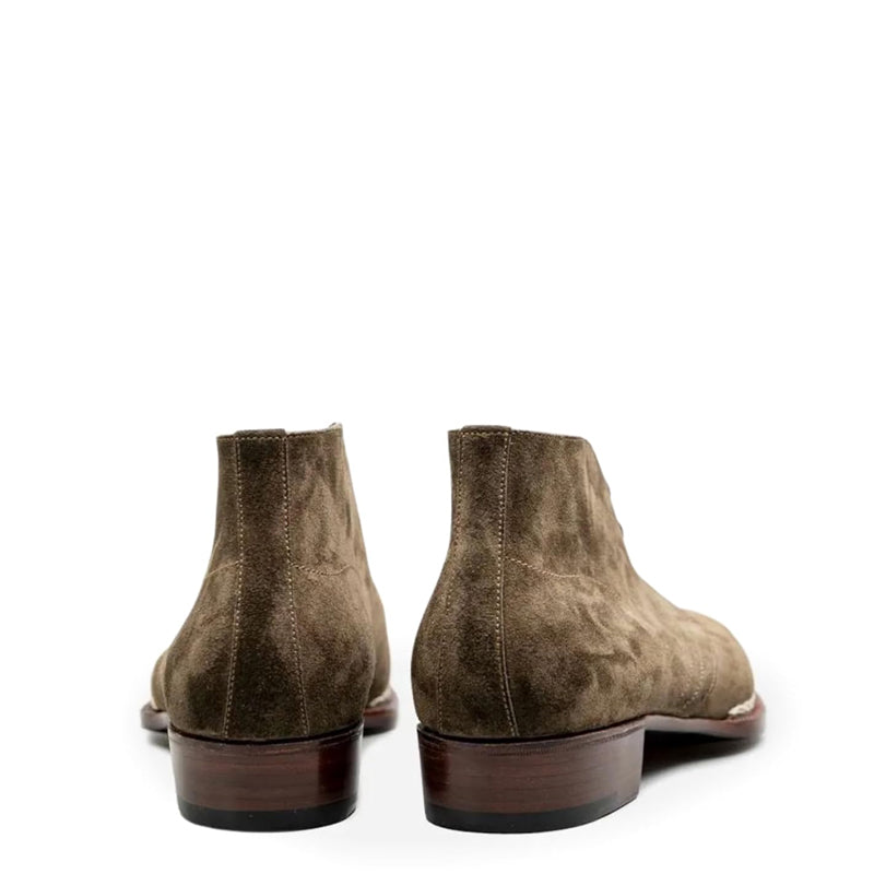 Men Suede Leather Stich Chukkas Boot Light Brown