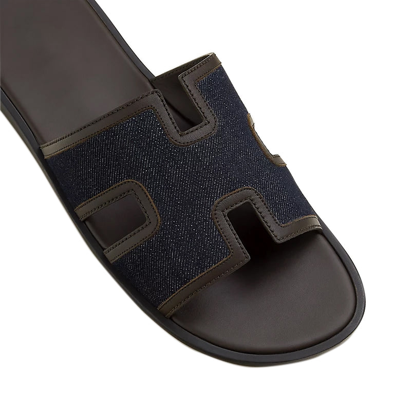Haven Textured H Style Dual Slip-On in Canvas Blue and Grey