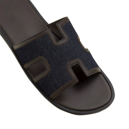 Haven Textured H Style Dual Slip-On in Canvas Blue and Grey