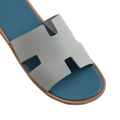 Haven Epsom H Style Slip-On Beige Blue