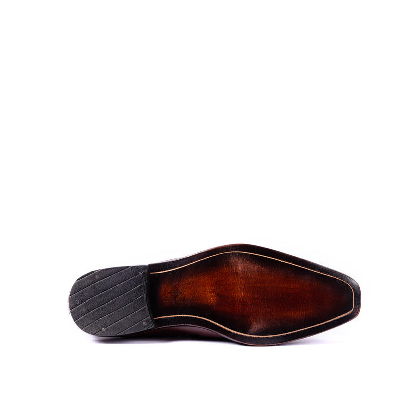 Men Suede Upper Horsebit Buckled Leather Loafer Black