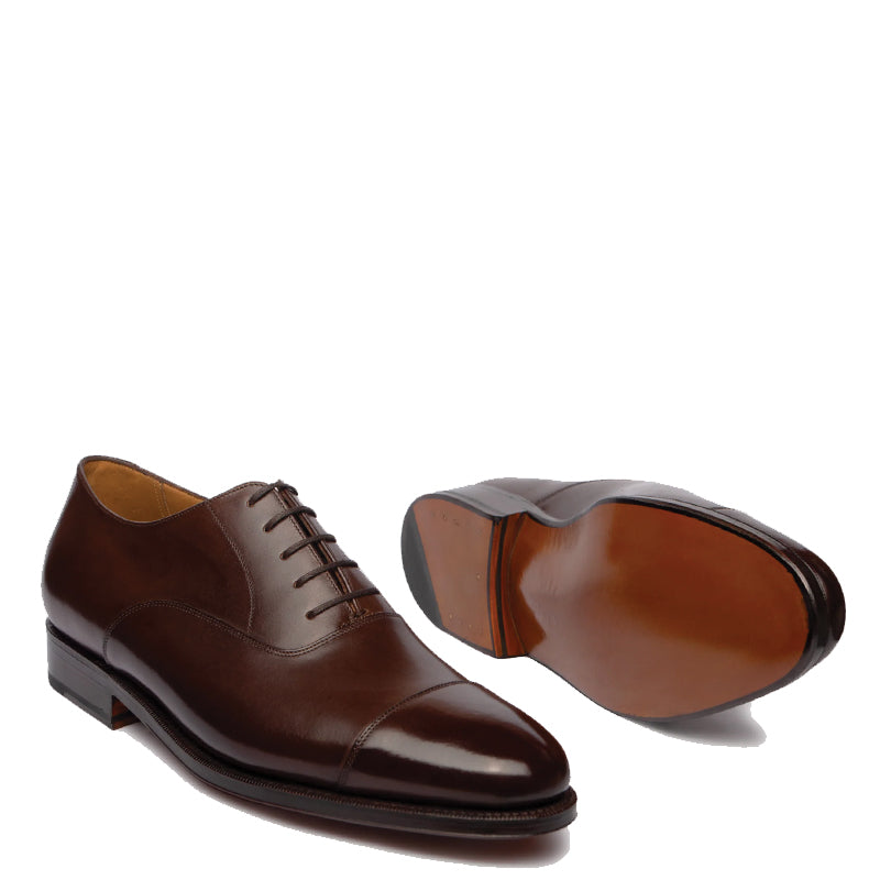 Men Classic Plain Polished Leather Oxford Shoes