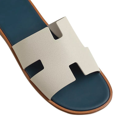 Haven Epsom H Style Slip-On Beige Blue