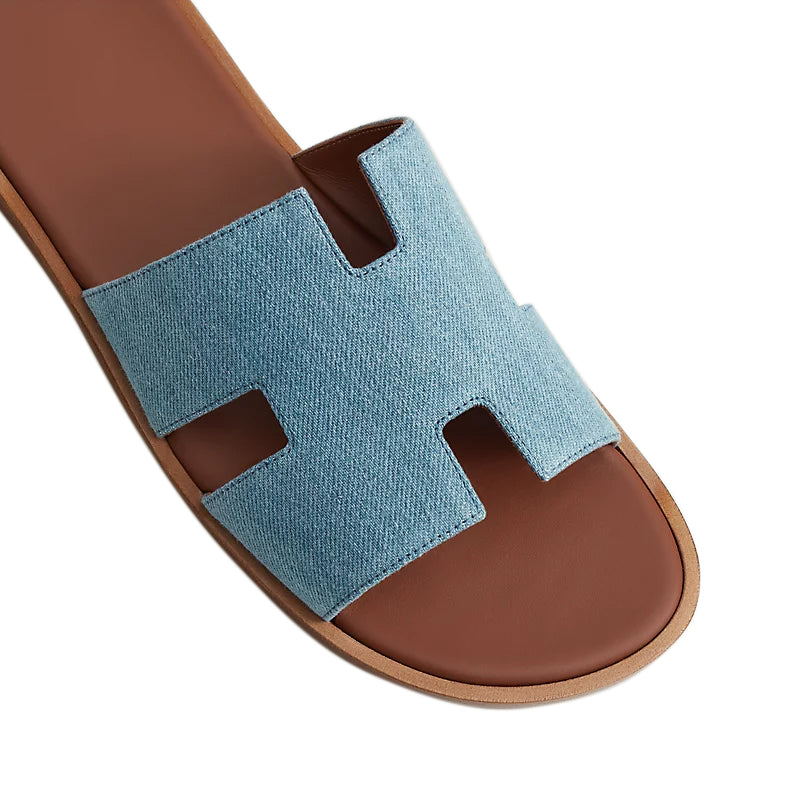 Haven Epsom H Style Slip-On Beige Blue