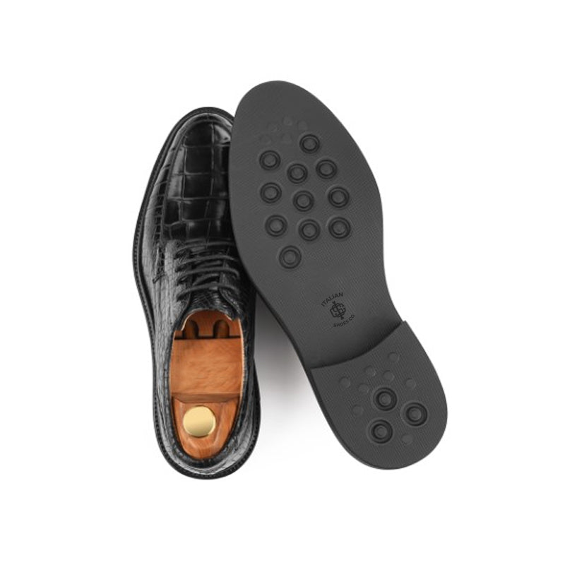 Premium Leather Textured Derby Brown Shoe