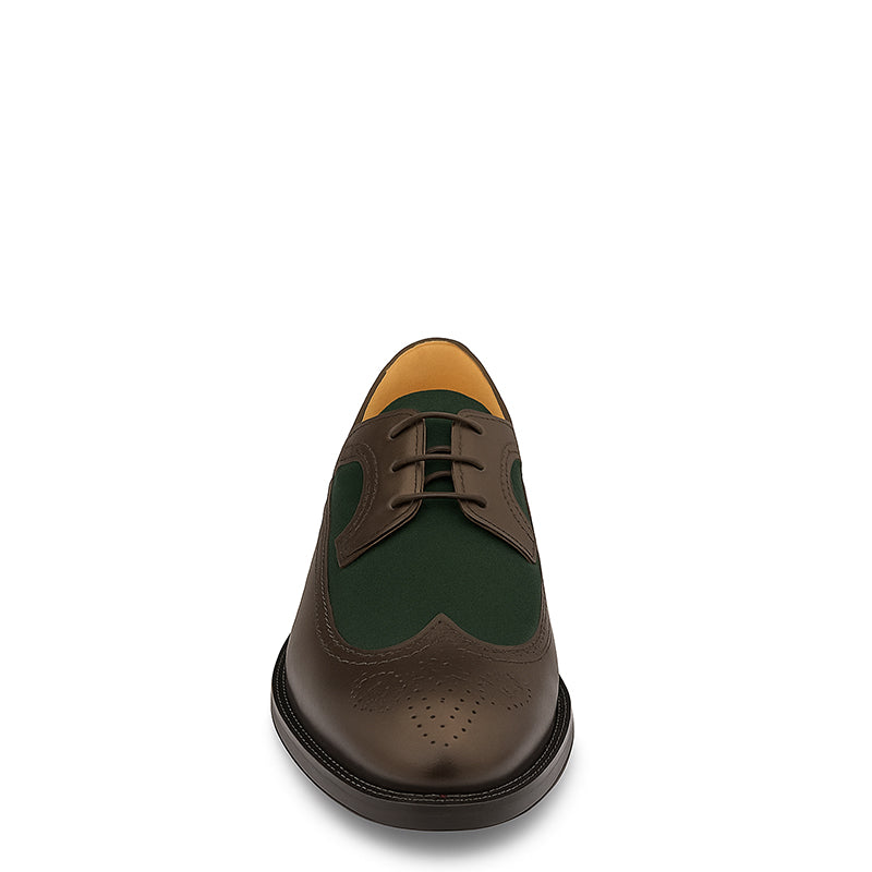 Men's Wingtip Duo-Texture Lace-up Brogues