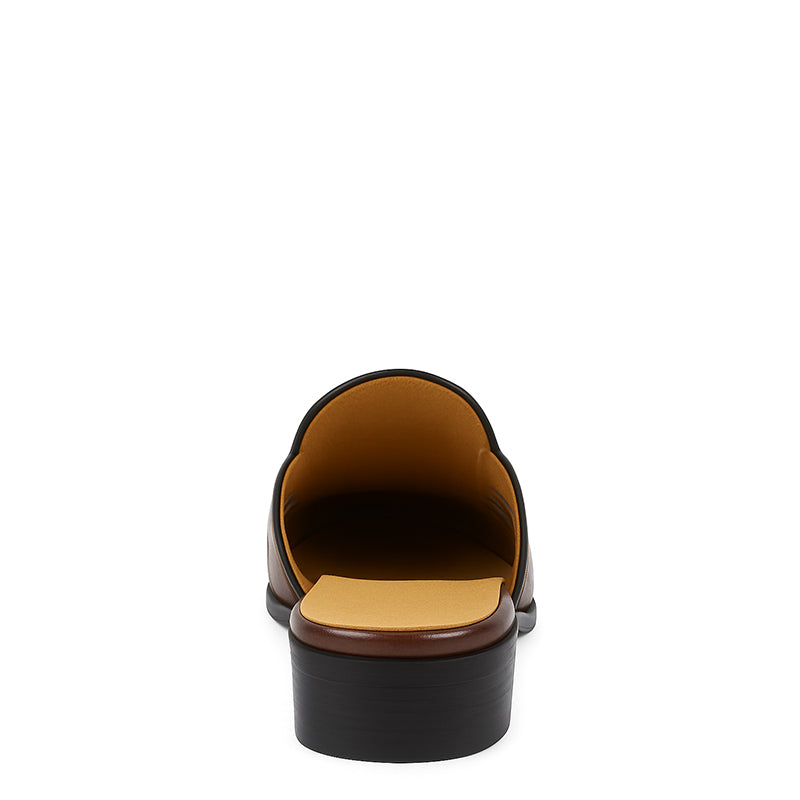 Stylish Croco Leather Mule Blue