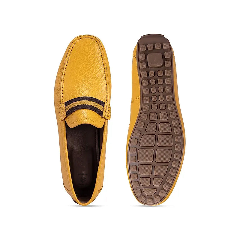 Premium Handmade Leather Moccasins Formal Blue Loafer