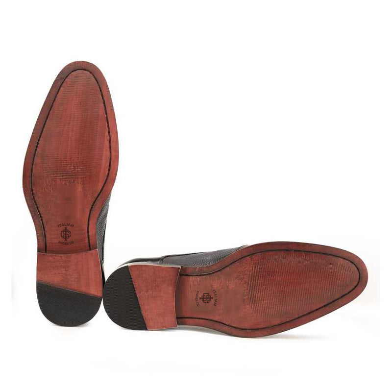 Patent Shiny Leather Dual Textured Oxford Black Shoe