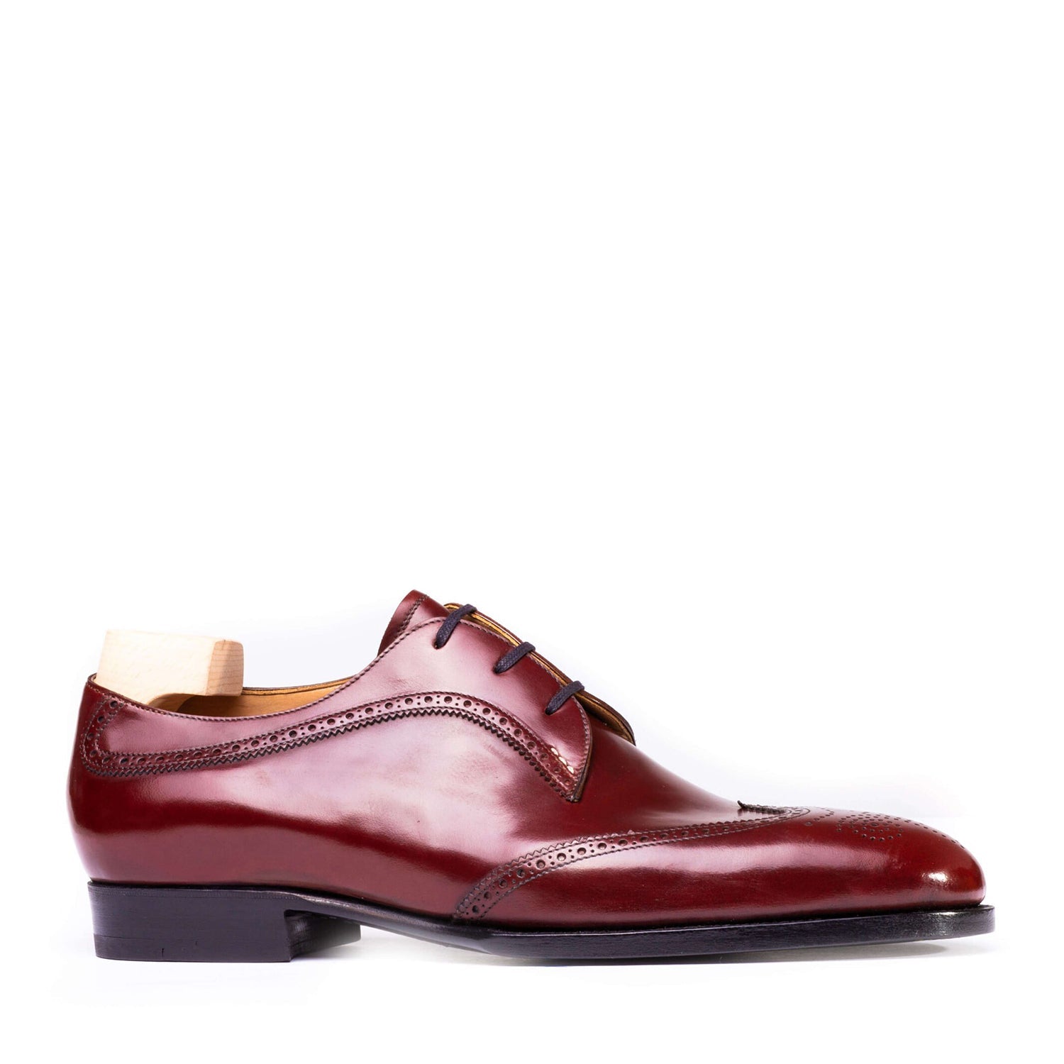 Classic Polished Shiny Leather Derby Shoe