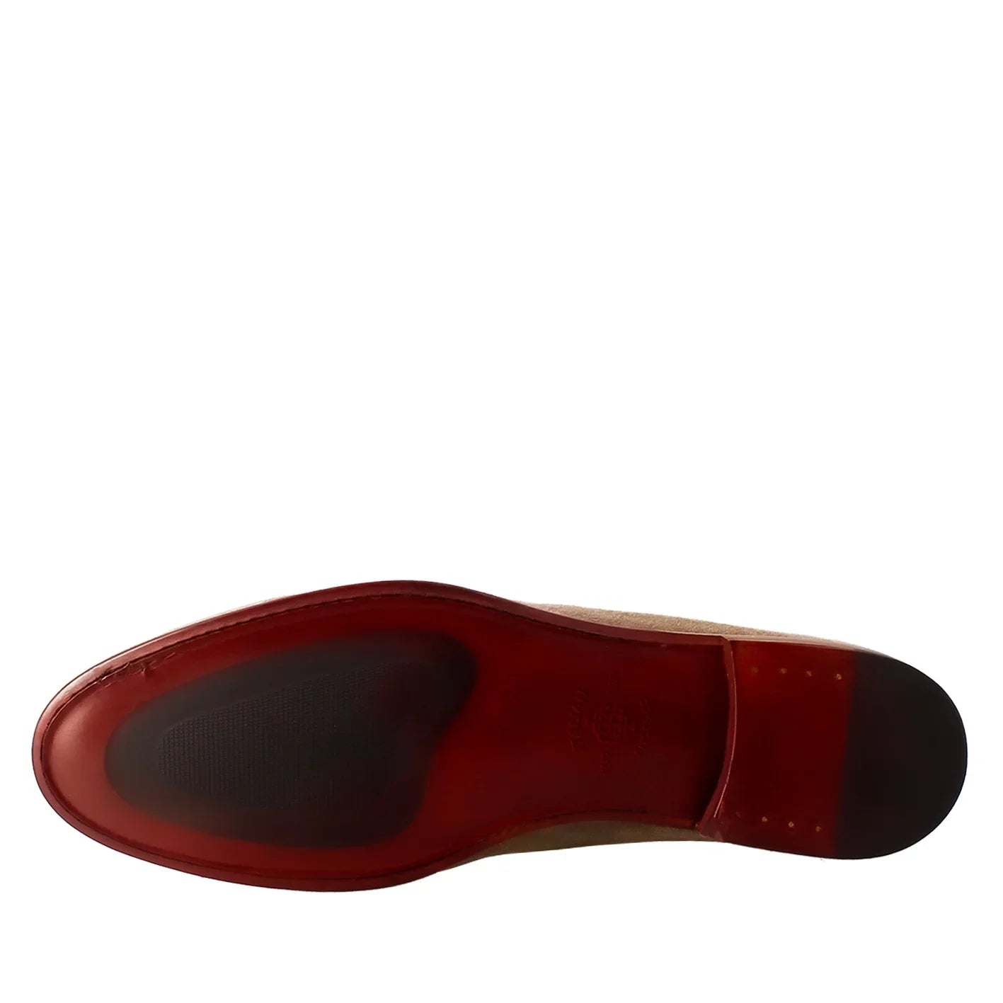 Beige moccasin in suede leather