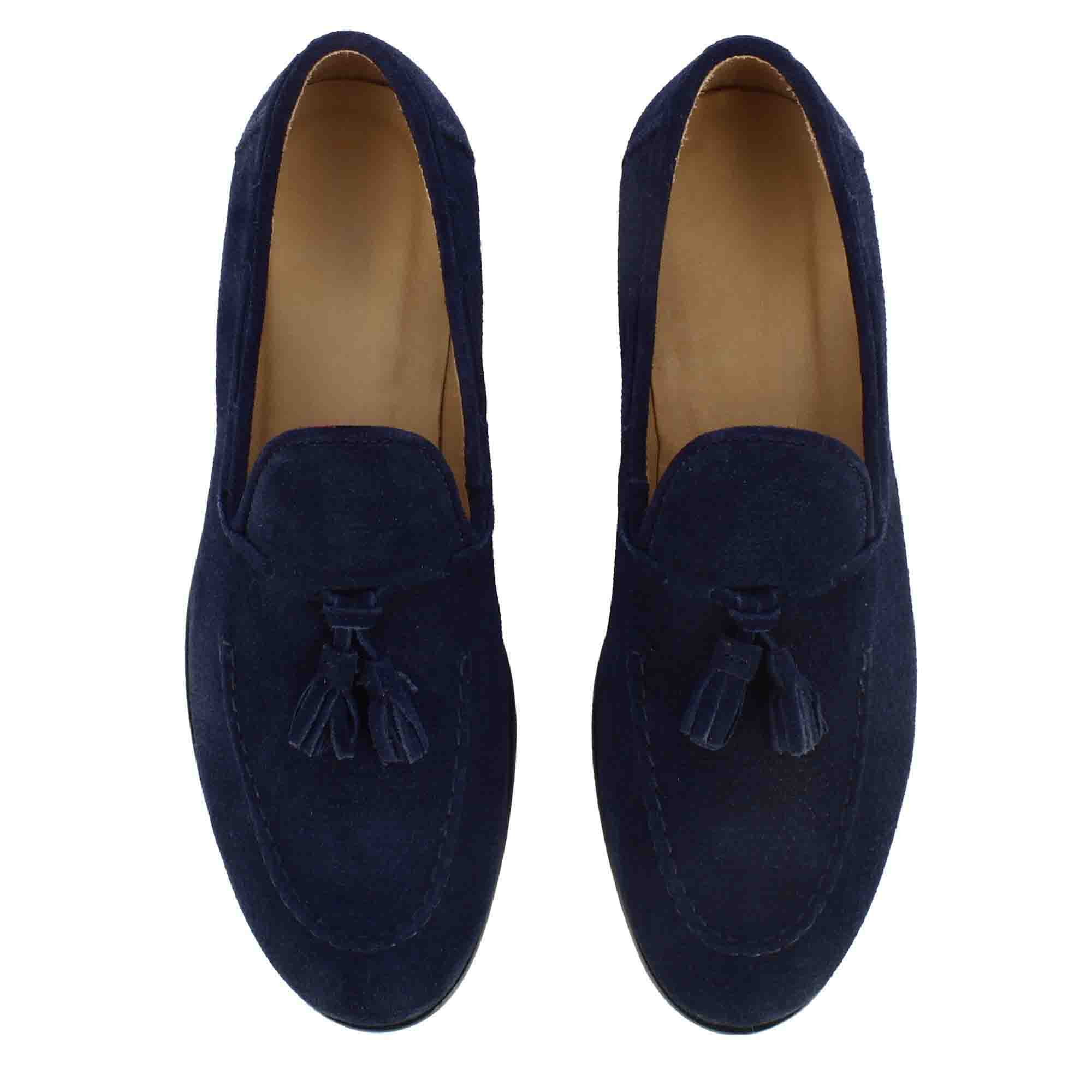 Suede Moccasin with Tassels
