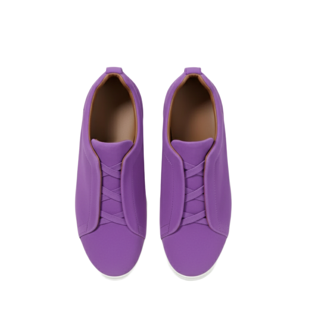 Luxury Edition Triple Stitch Burgundy Sneaker for Men's