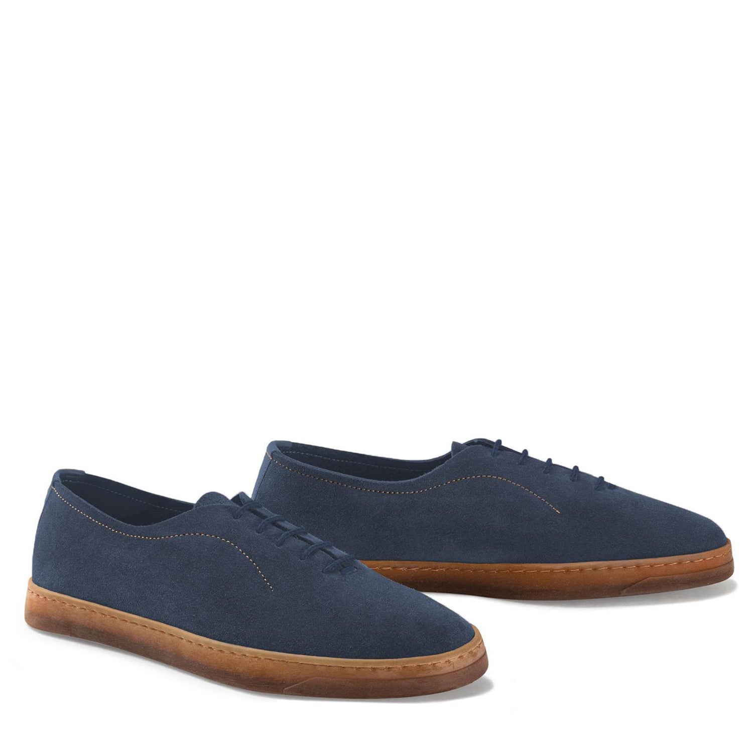Pilat Suede Calf Leather Denim Blue Sneakers