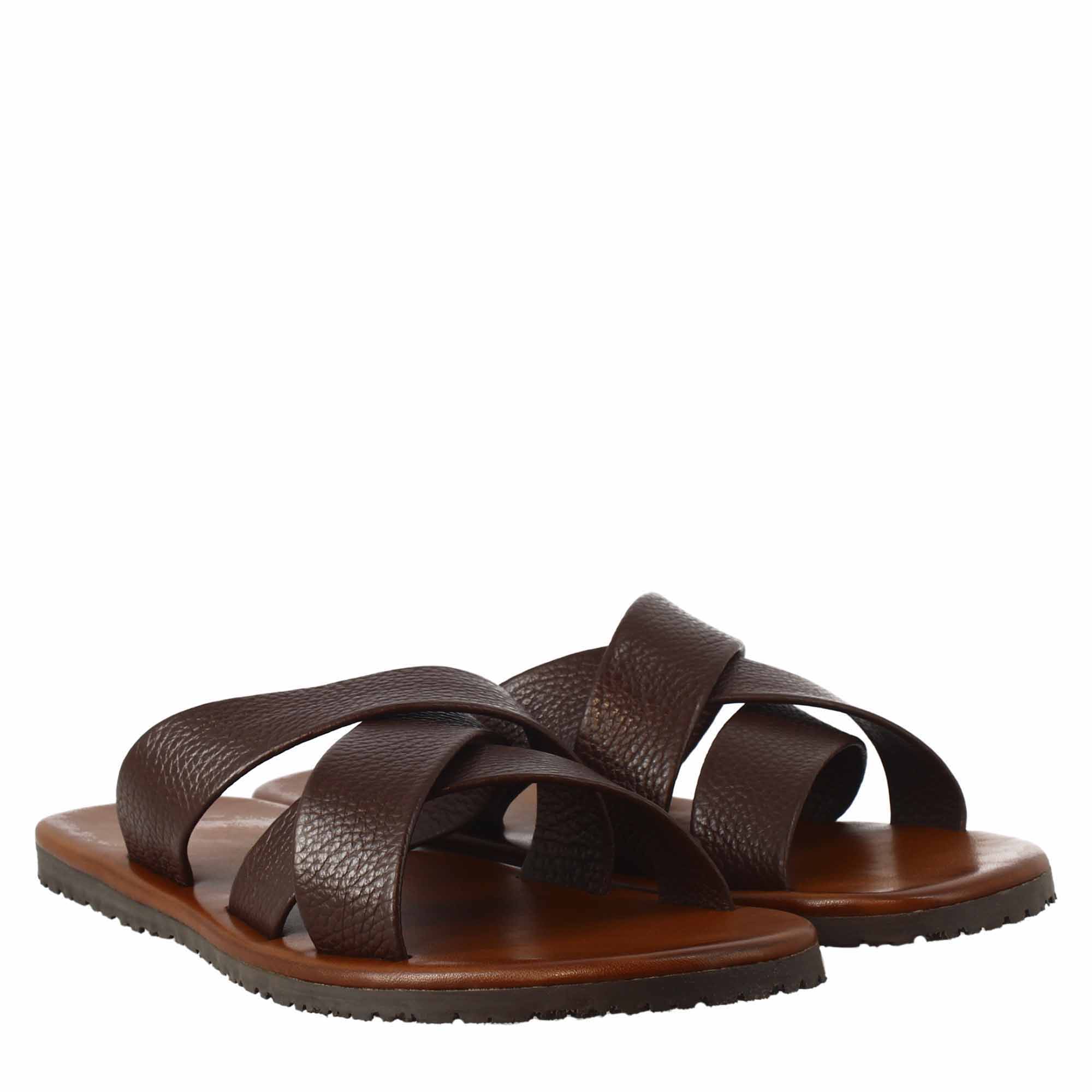 Brown Leather Slippers