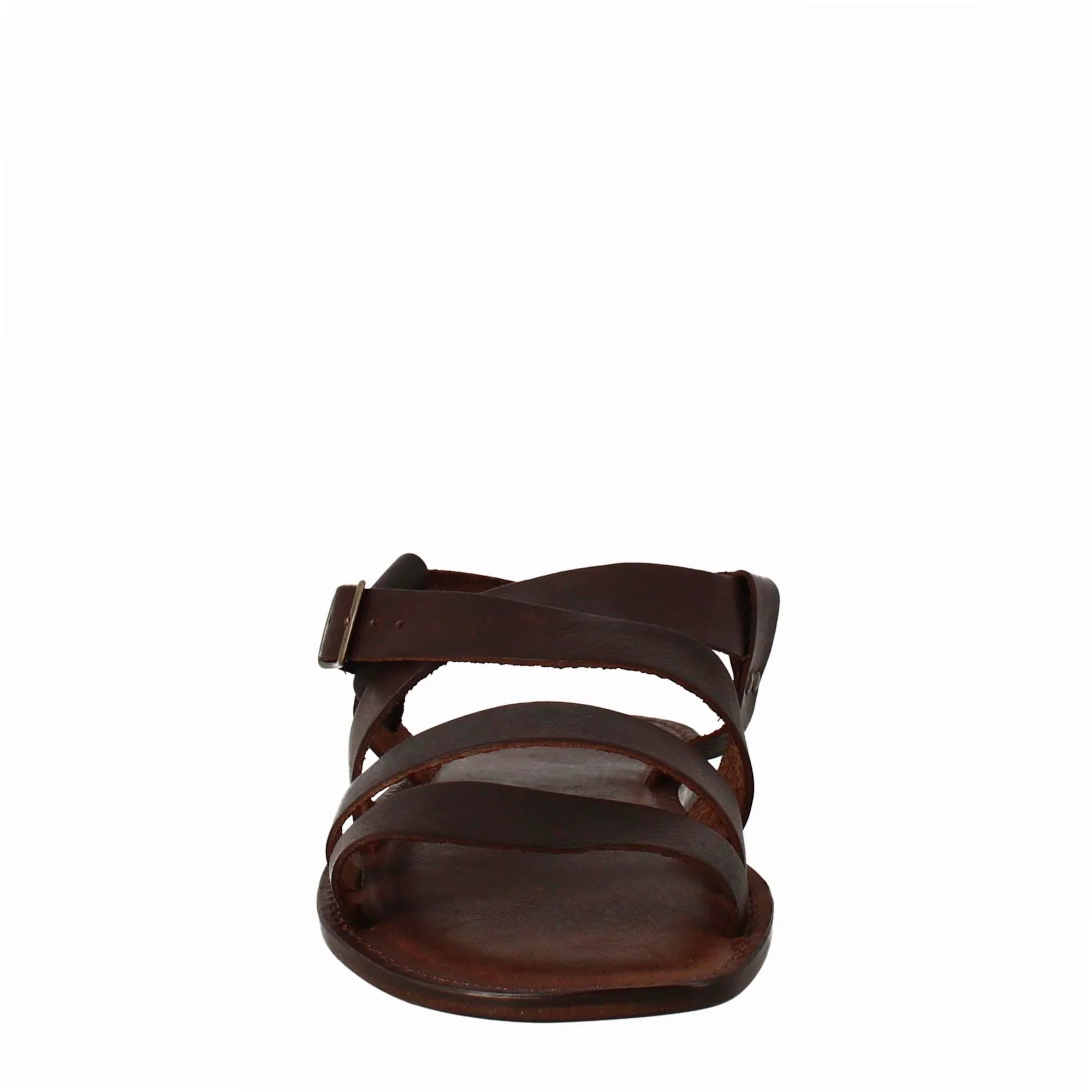 Brown Leather Gladiator Sandals for Men