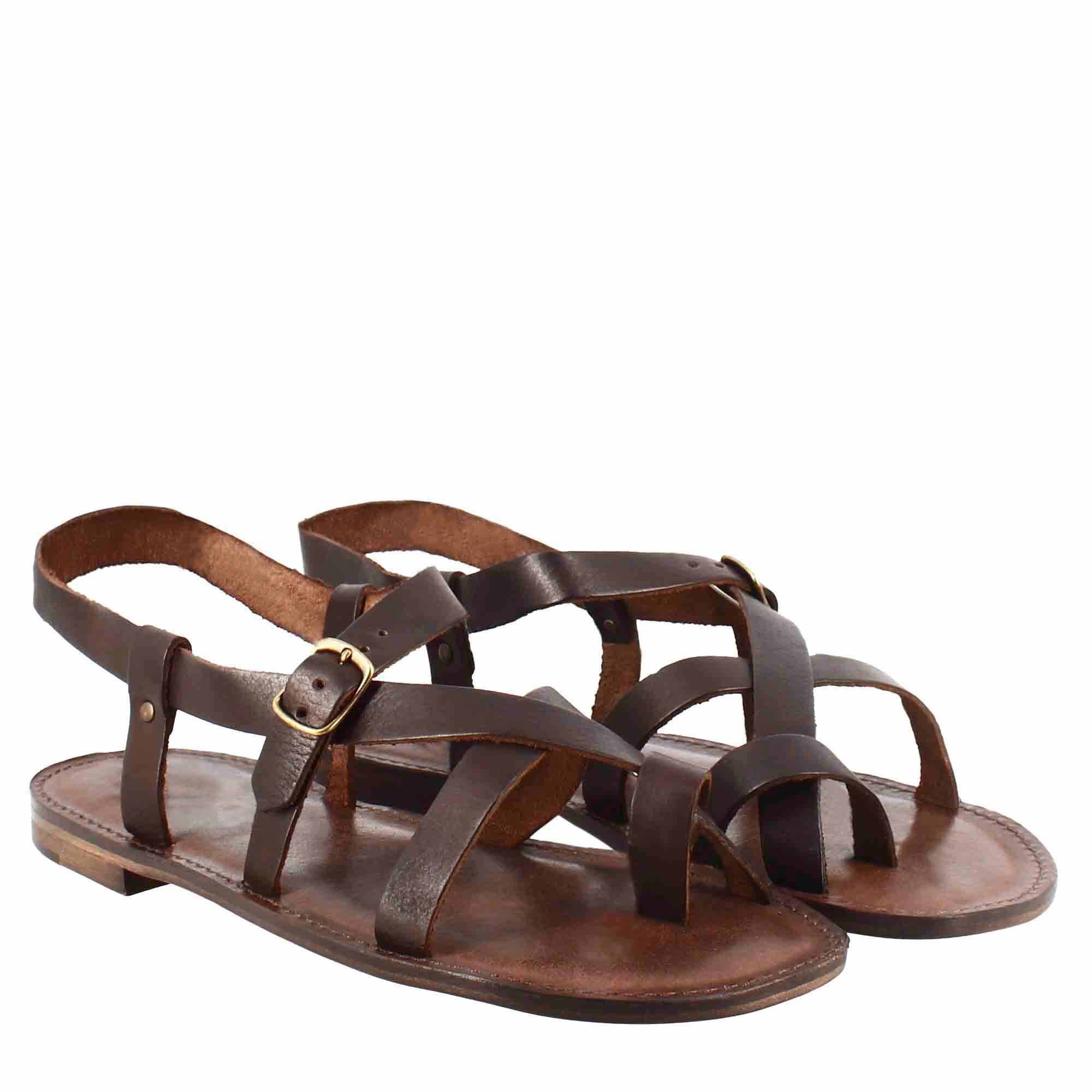 Brown Gladiator Rimini Sandals