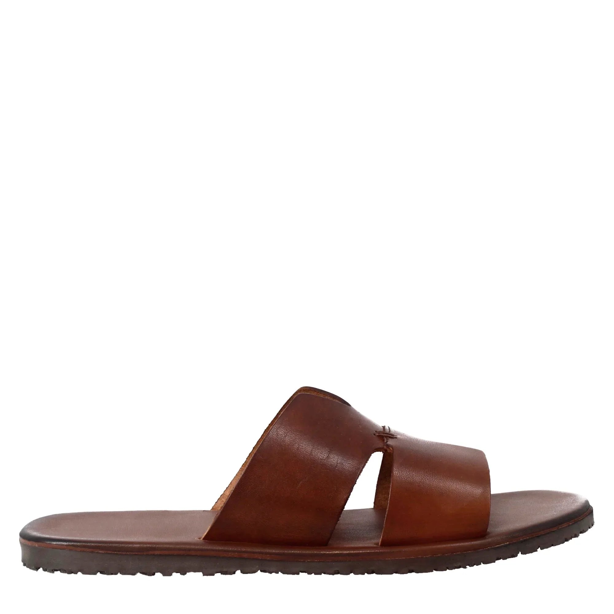 Brown Leather Handmade Slip on