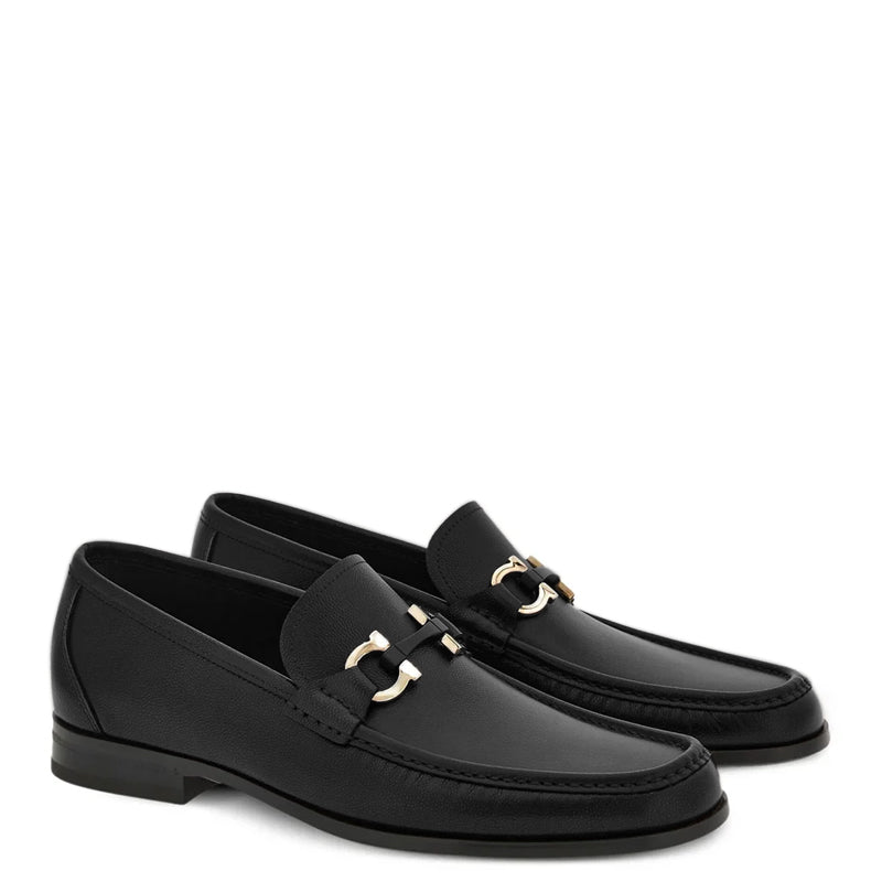 Classic Leather Horsebit-Buckled Dark Brown Loafer for Men
