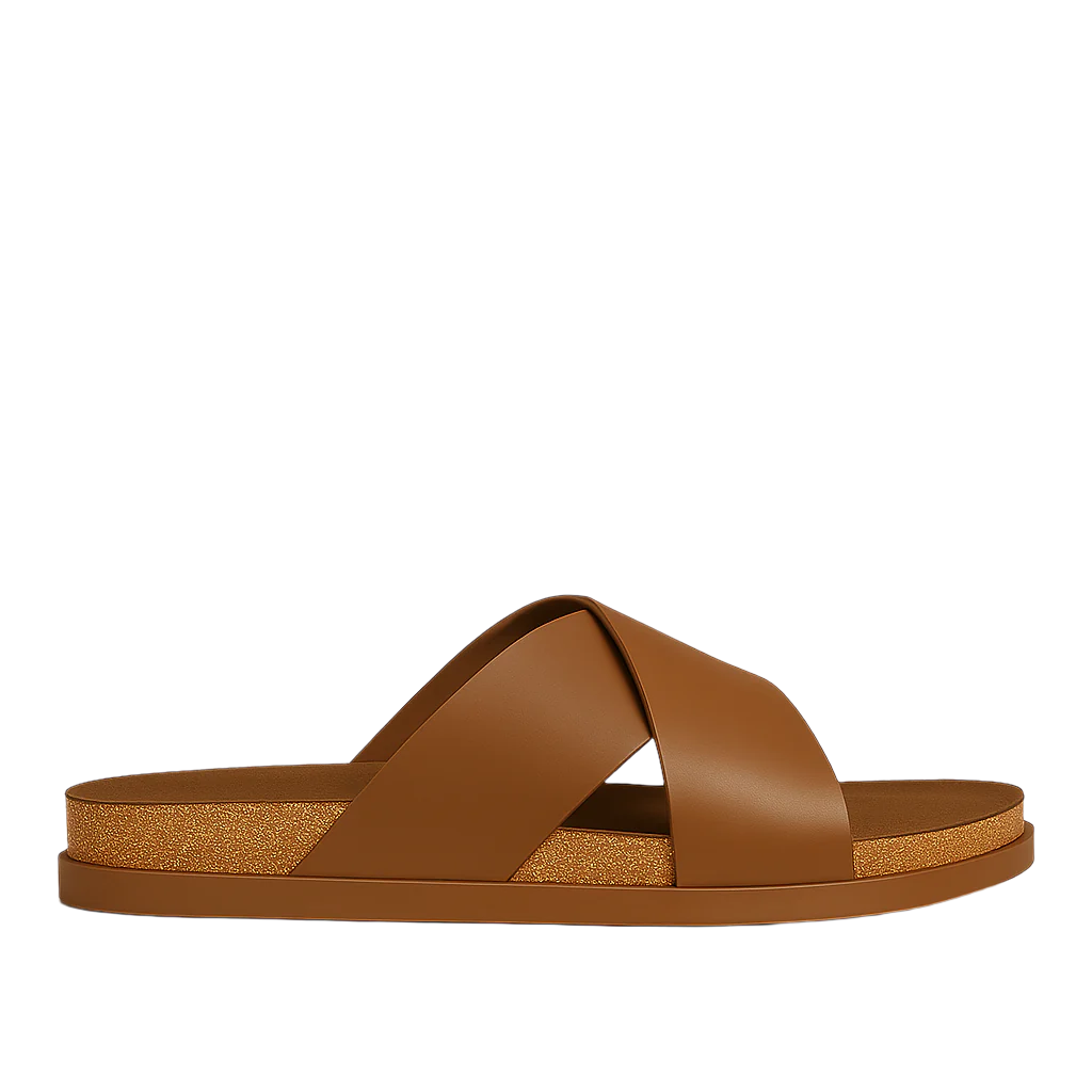 Pure Elegance Black Leather Slipper