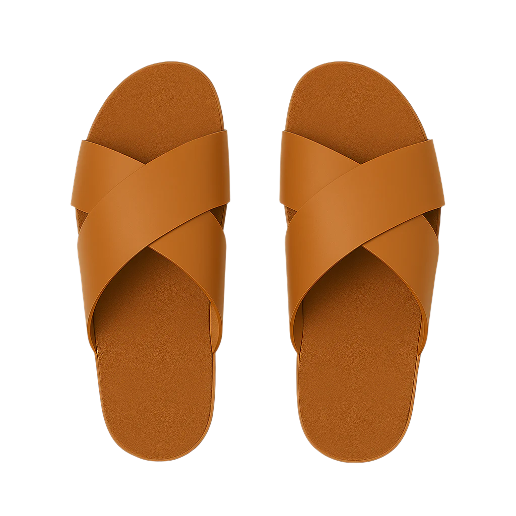 Pure Elegance Grey Leather Slipper