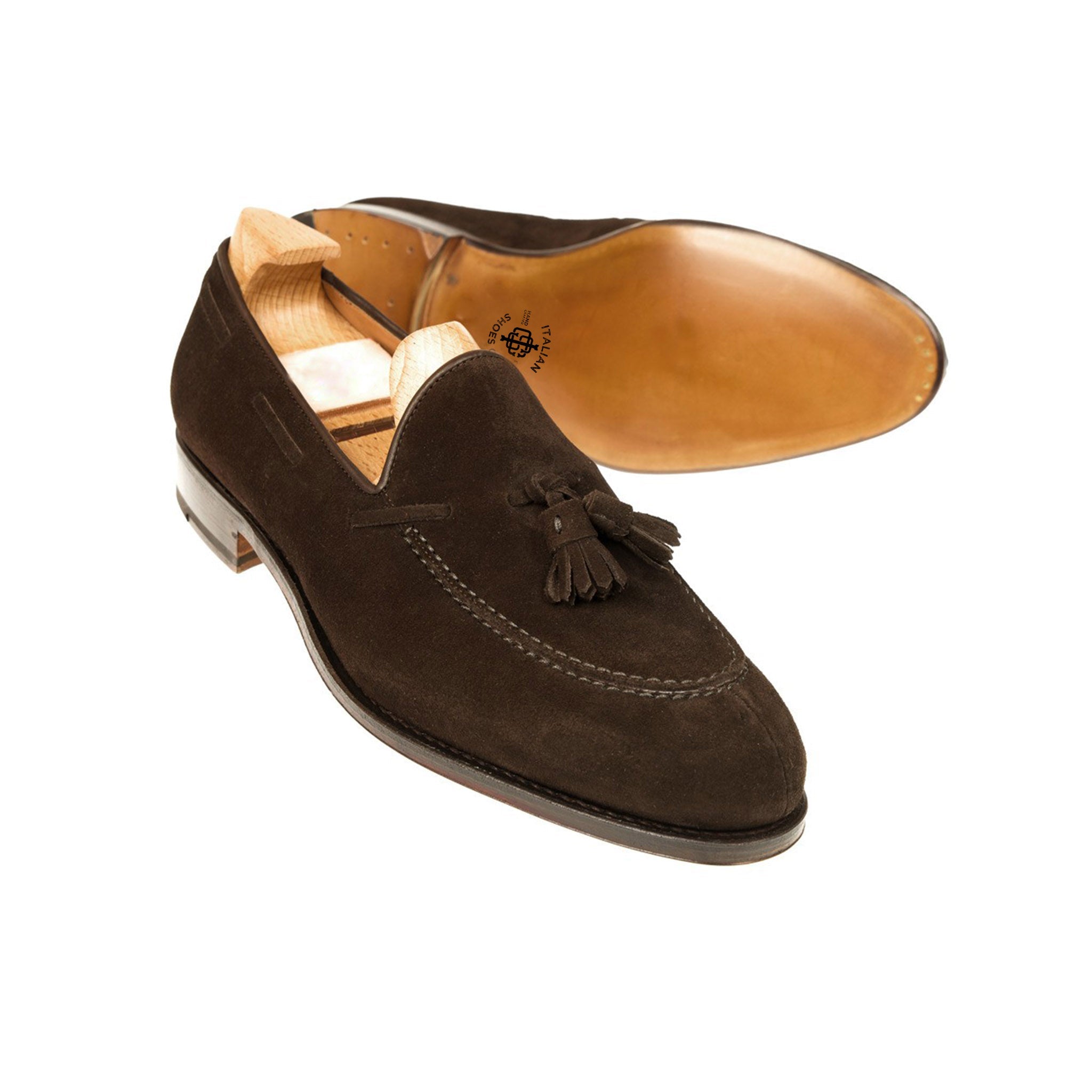 Walnut Suede Tassel Loafers