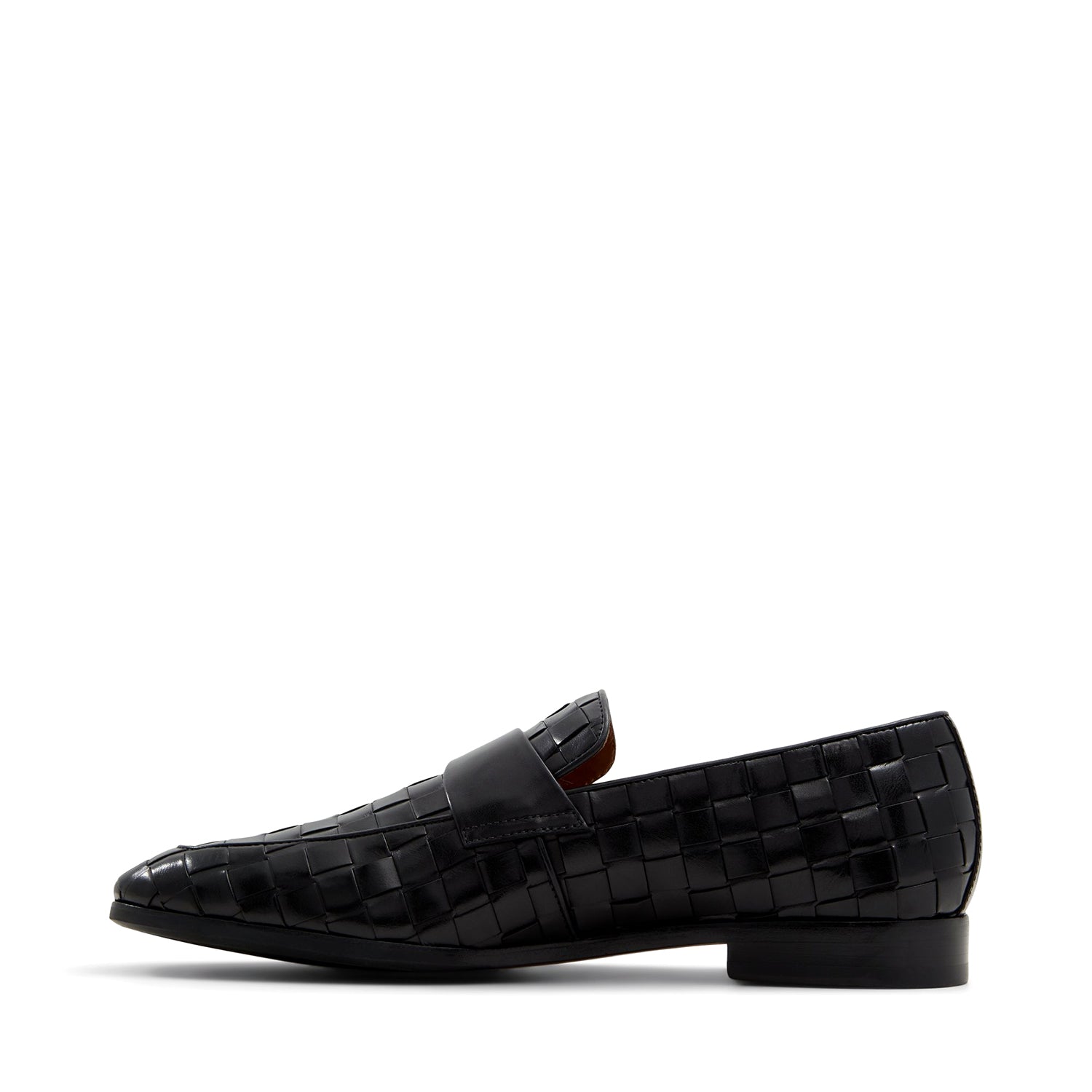 Black Braided Leather Loafers