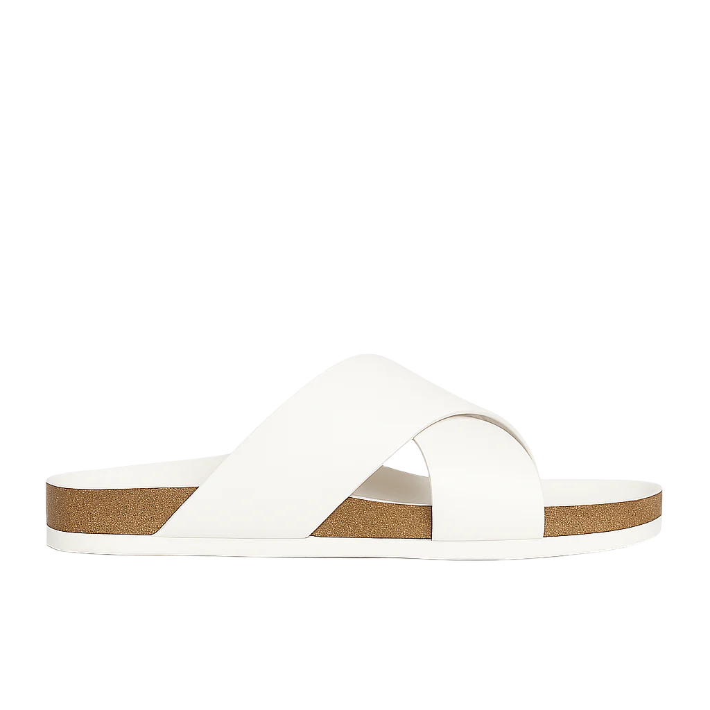 Pure Elegance Grey Leather Slipper